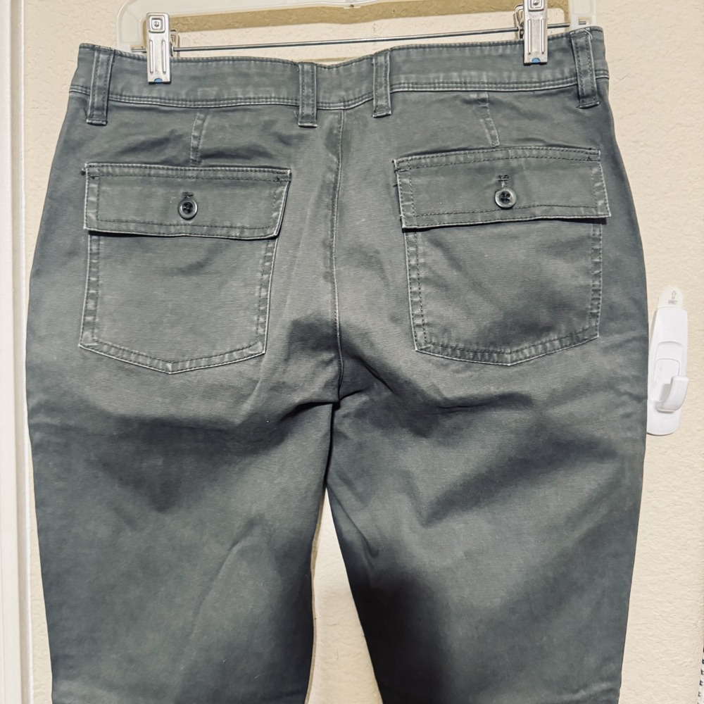 J.Crew Womens Gray Utility Patch Pocket Pants High Rise Slim Straight Size 8